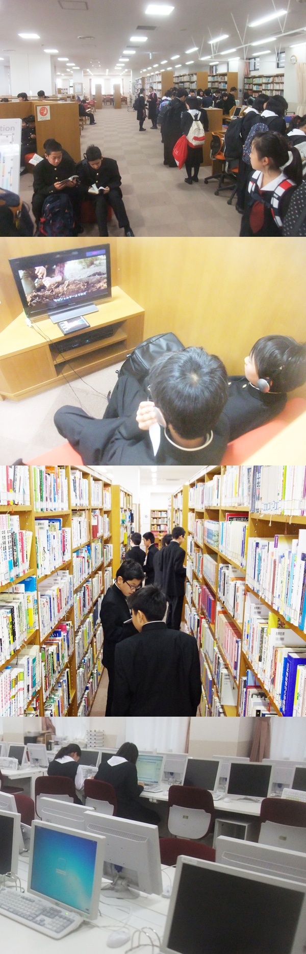 2014年度の中学部図書館利用がスタート